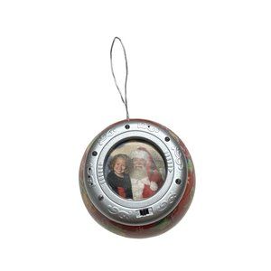 Light Up Photo Christmas Ornament Ball Battery Operated Red